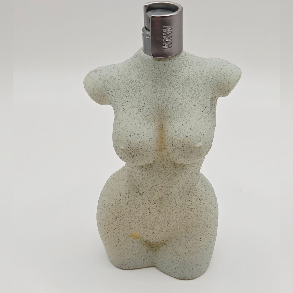 Sculpted Female Torso Fragrance Atomizer - Gray